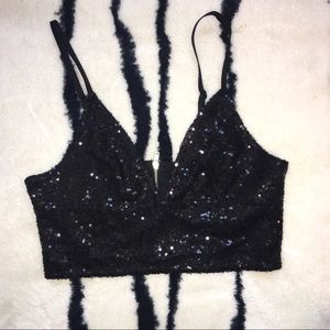 H&M Sequin Crop Top